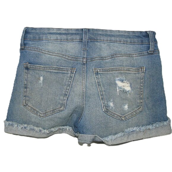 Celebrity Pink Distressed Daisy Duke Jean Shorts Size 7/28 - Picture 3 of 5